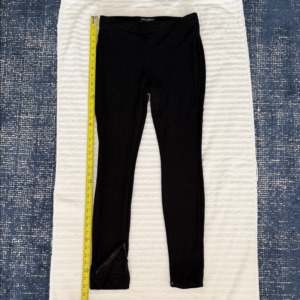 Dolce & Gabbana Black Kids Leggings with Ankle Zipper